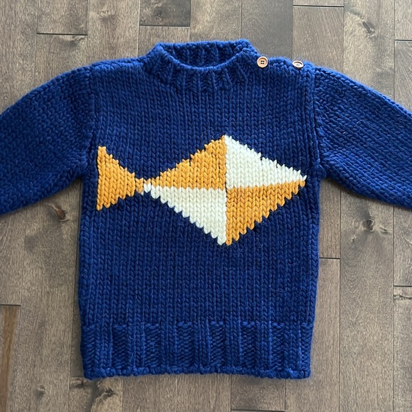 Bobo Choses Navy Wool-Blend Sweater 6-7 years - Picture 2 of 4